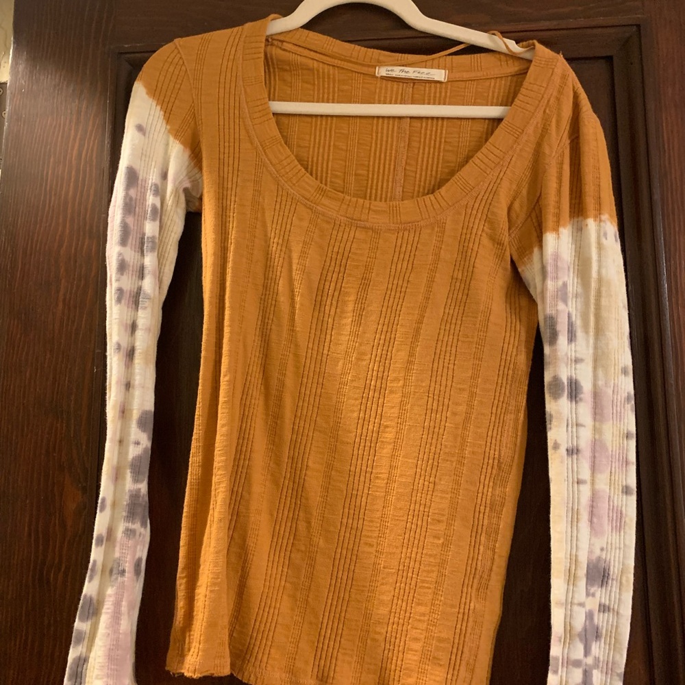 Free People Tie Dye Long Sleeve Top